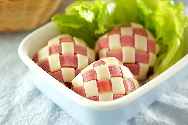 火腿芝士編織飯糰