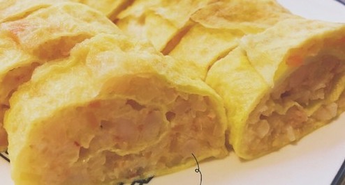 蛋皮馬蹄蝦肉卷2