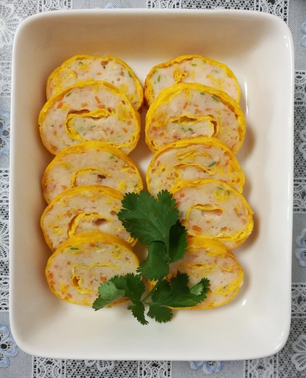 蛋皮馬蹄蝦肉卷1