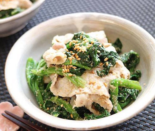 豚肉菠菜柚沙拉1