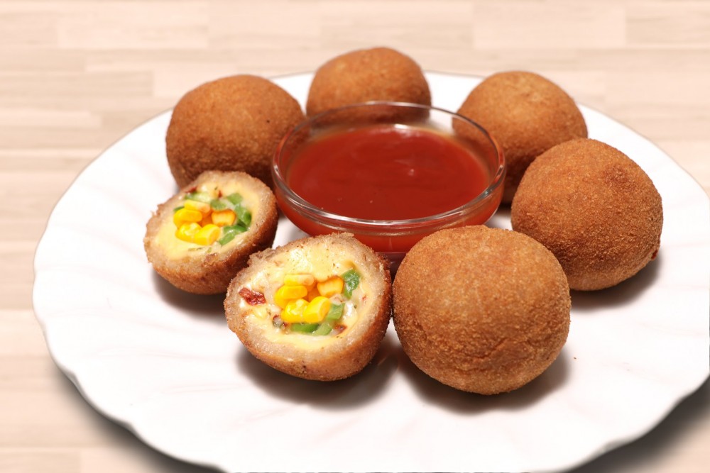 Chessy corn tuna ball_Yummy Dish Recipes