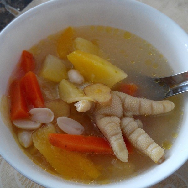 木瓜花生雞腳湯1