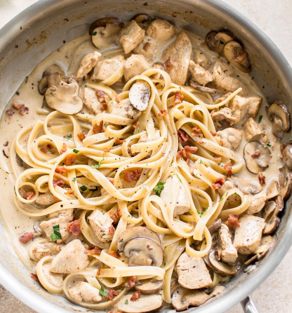 蘑菇奶油煙肉意麵3