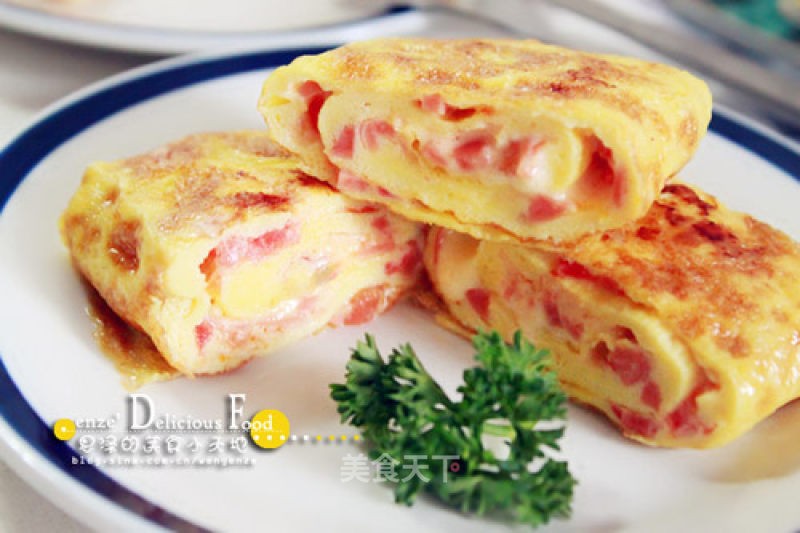 火腿芝士蕃茄雞蛋捲
