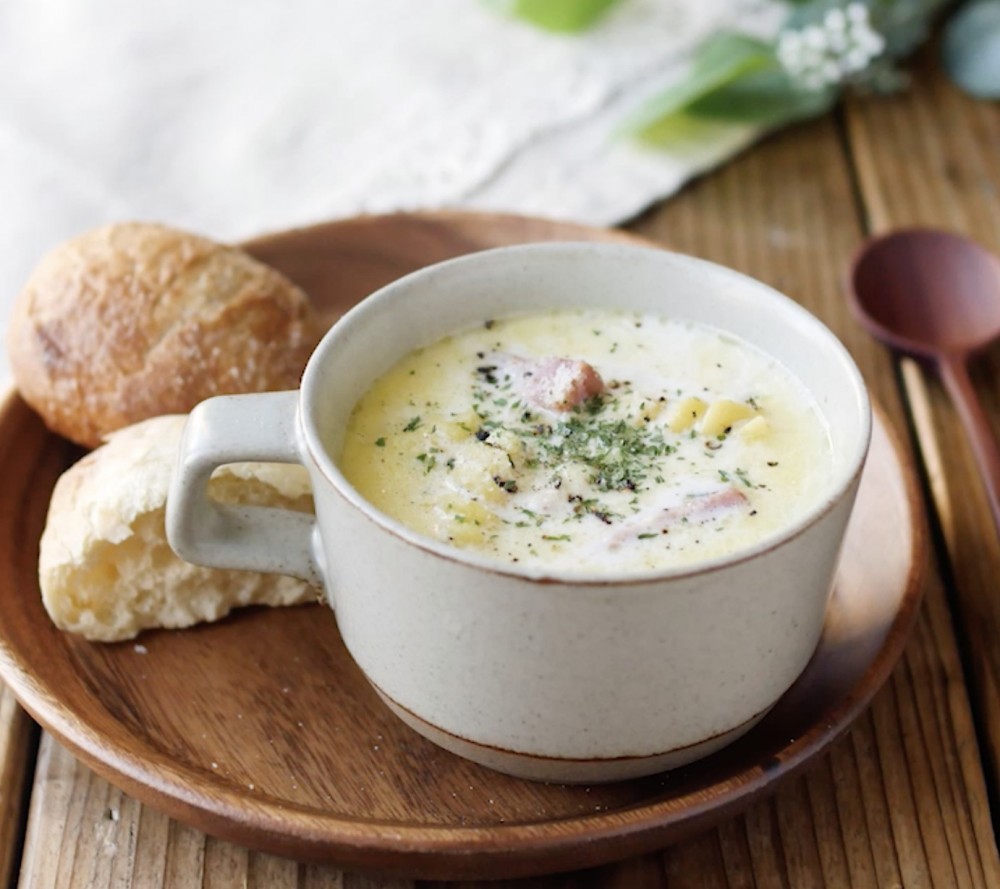 火腿馬鈴薯意麵奶油湯1