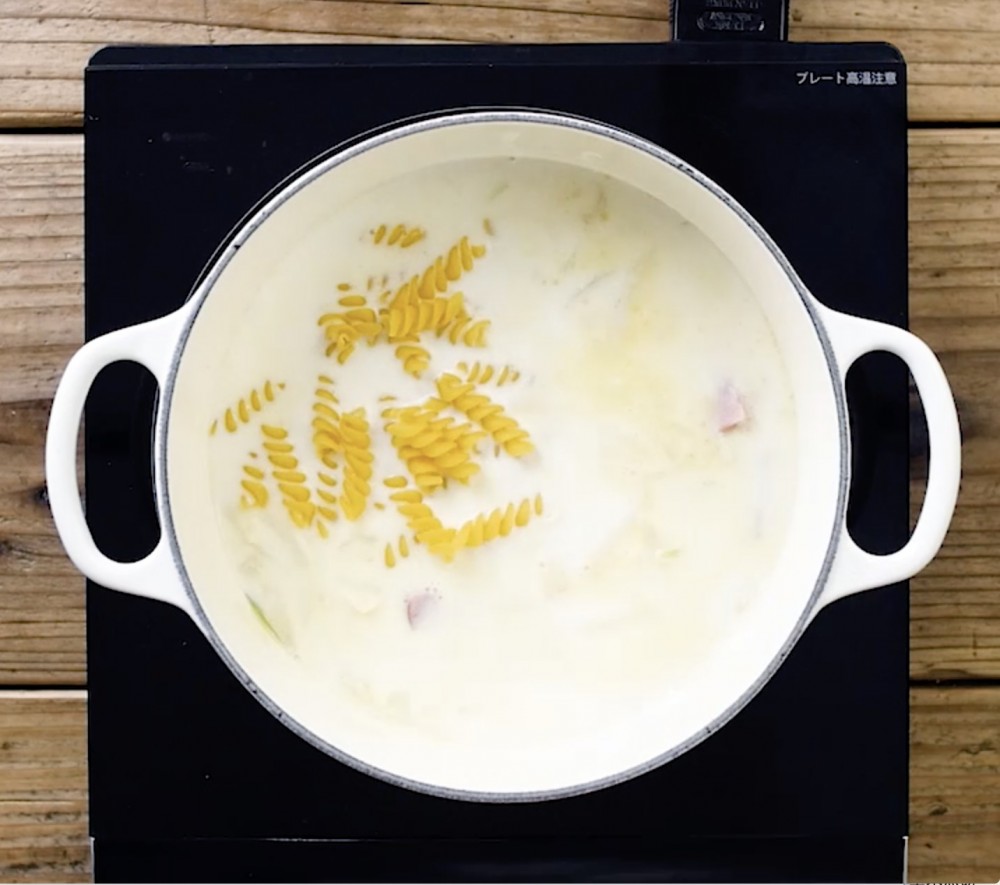 火腿馬鈴薯意麵奶油湯3