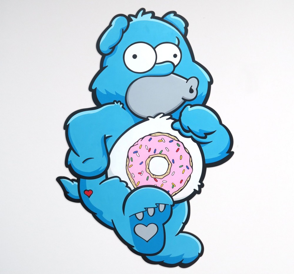 mr.-likey-donut-blue-bear-acrylic-on-wood-50x70