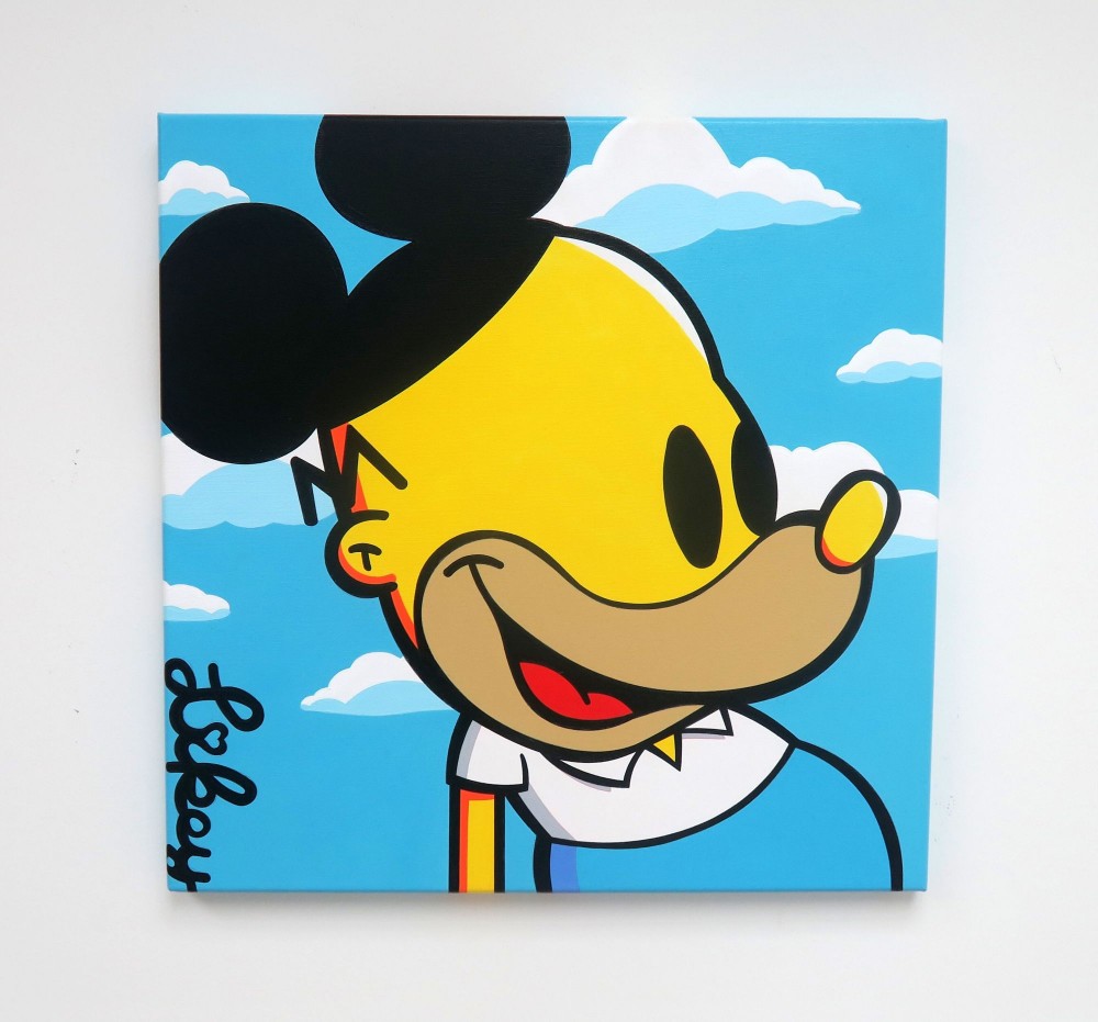 mr.-likey-homie-goes-to-disneyland-2018-acrylic-on-canvas-40x40