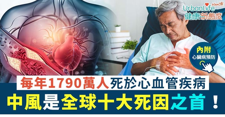 【心臟病預防】中風是全球十大死因之首!每年1790萬人死於心血管疾病