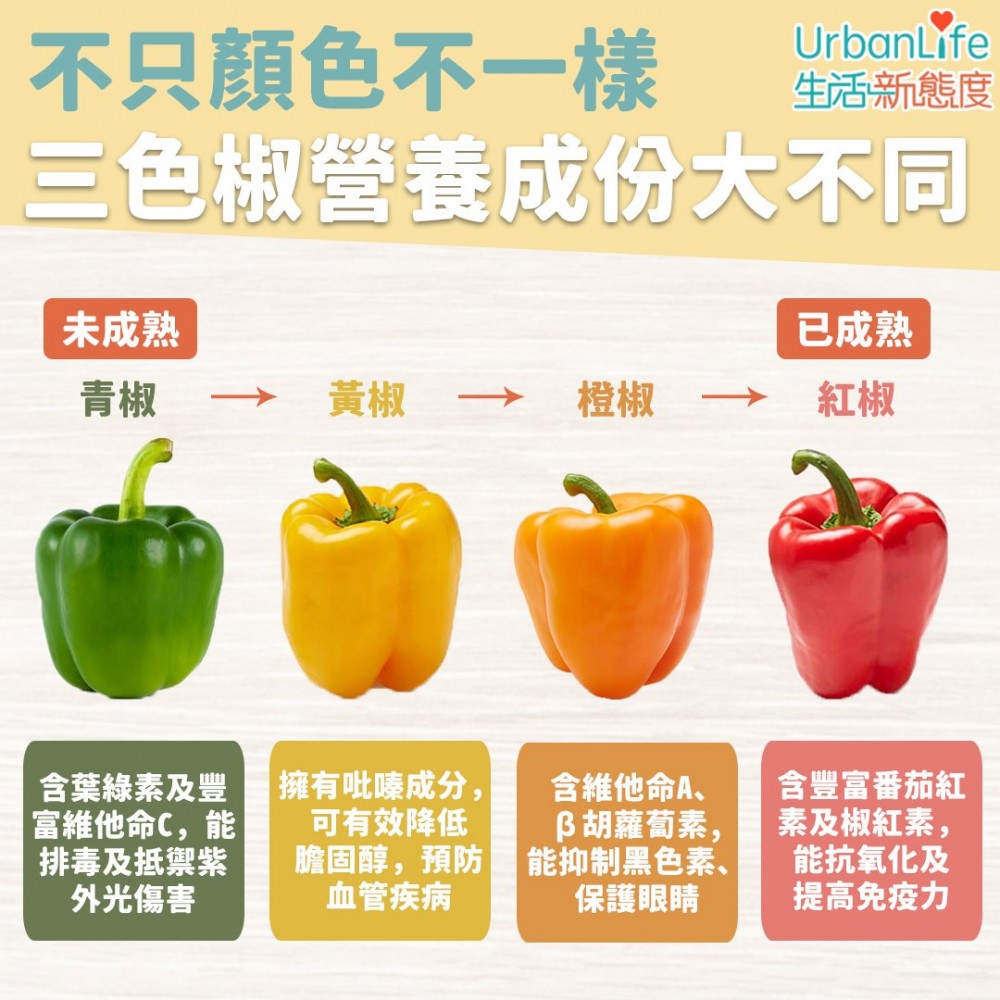 三色椒又稱為燈籠椒。