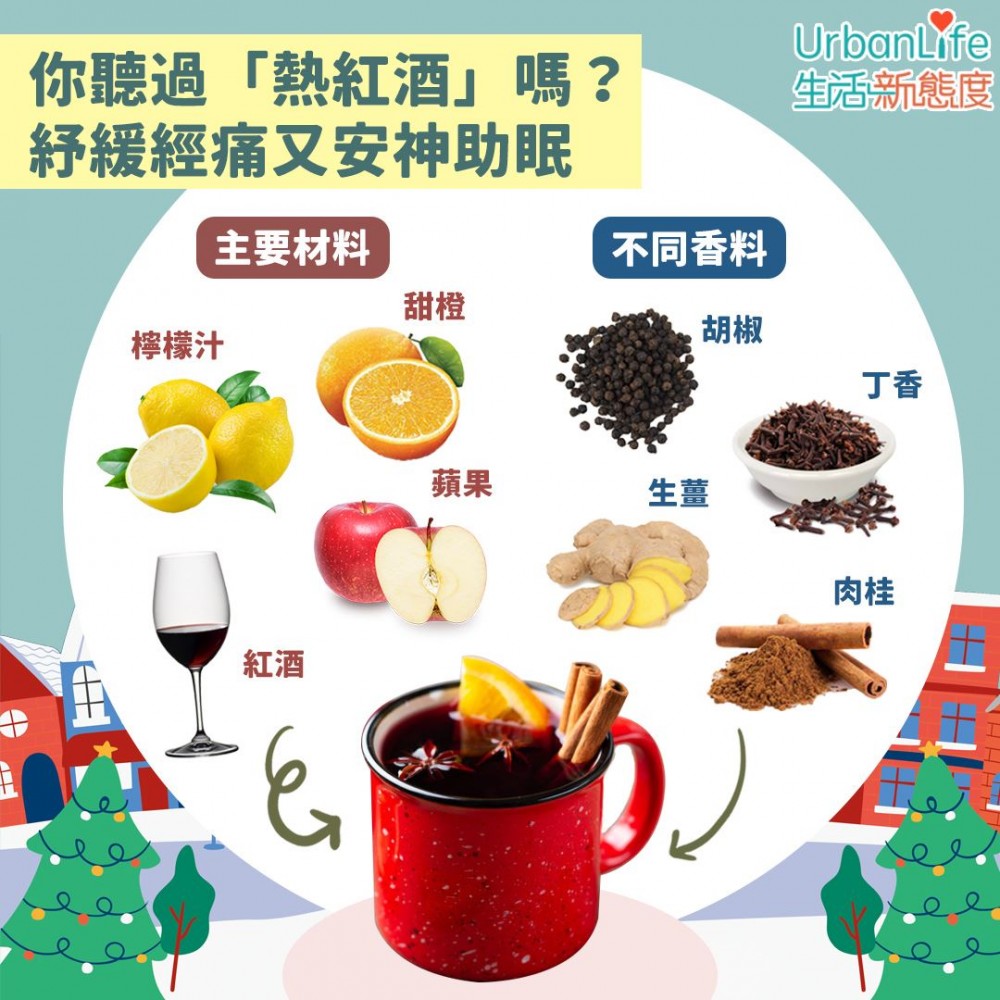 「熱紅酒」是在歐洲常見的冬日飲品,在天冷時飲用能達到暖身的作用。