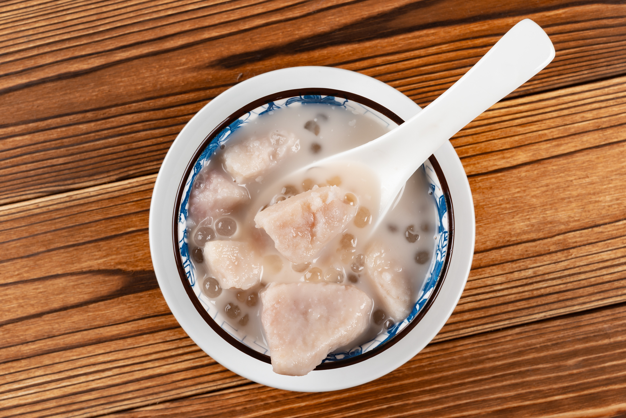 低卡低脂香芋番薯西米羹做法。