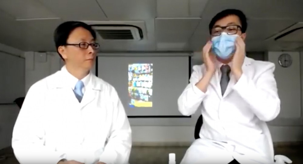 戴口罩的正確方法。