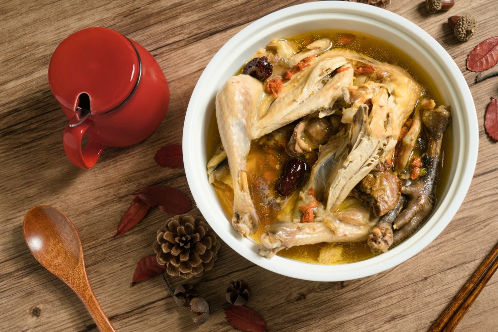 Homemade food, delicious chicken soup
