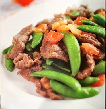 鮮茄蜜糖豆牛肉。