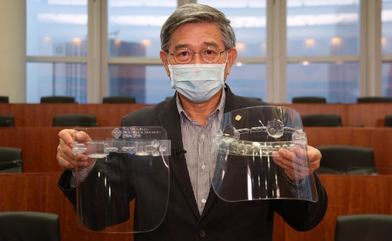 香港理工大學今日公布推出兩款可清洗重用面罩，估計可於今月底趕製三萬個。