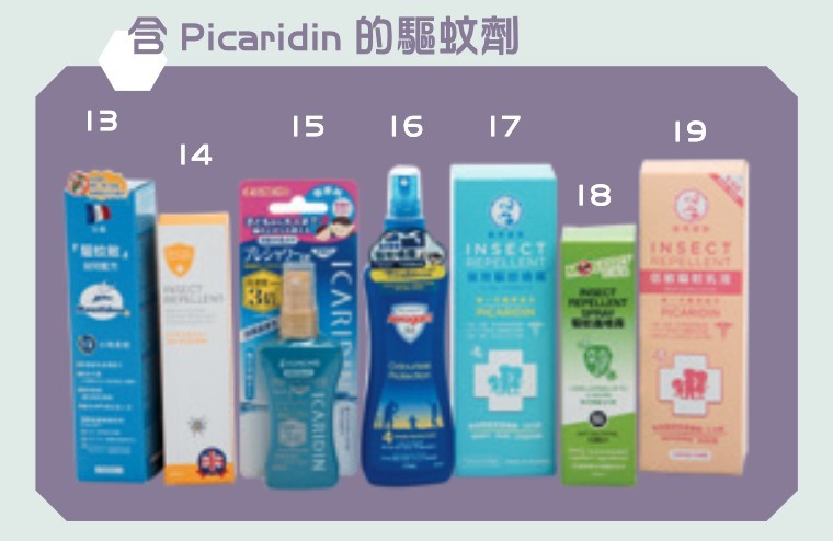 消委會測試發現,7款驅蚊產品含派卡瑞丁(picaridin)。