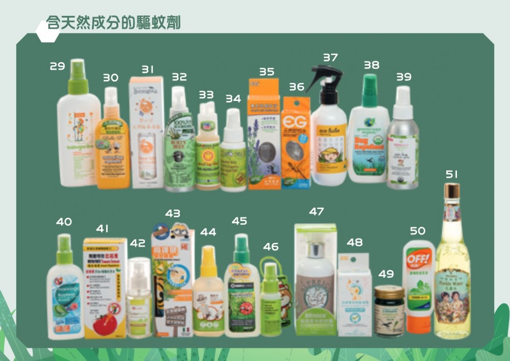 含天然成分的驅蚊劑。