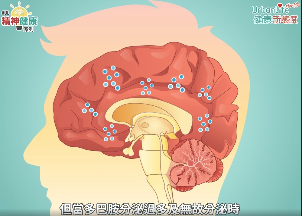 當多巴胺分泌過多及無故分泌時,就算一個人在尋常環境,也會覺得有很多古怪事與自己有關。