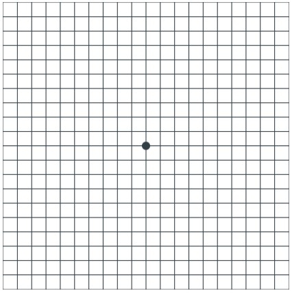 可用阿姆斯勒方格表(AMSLER GRID)進行自我測試