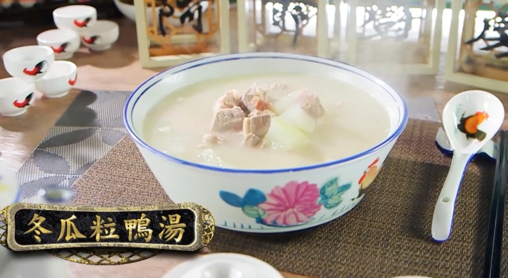 冬瓜粒鴨湯能養胃生津、止咳消積、清熱健脾。