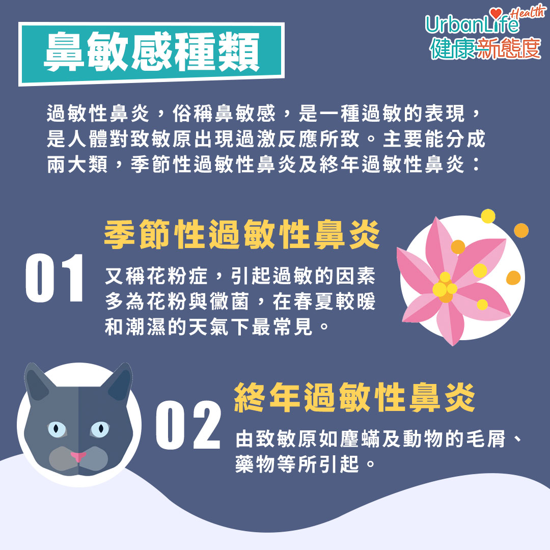 過敏性鼻炎,俗稱鼻敏感,是一種過敏的表現,是人體對致敏原出現過激反應所致。主要能分成兩大類,季節性過敏性鼻炎及終年過敏性鼻炎