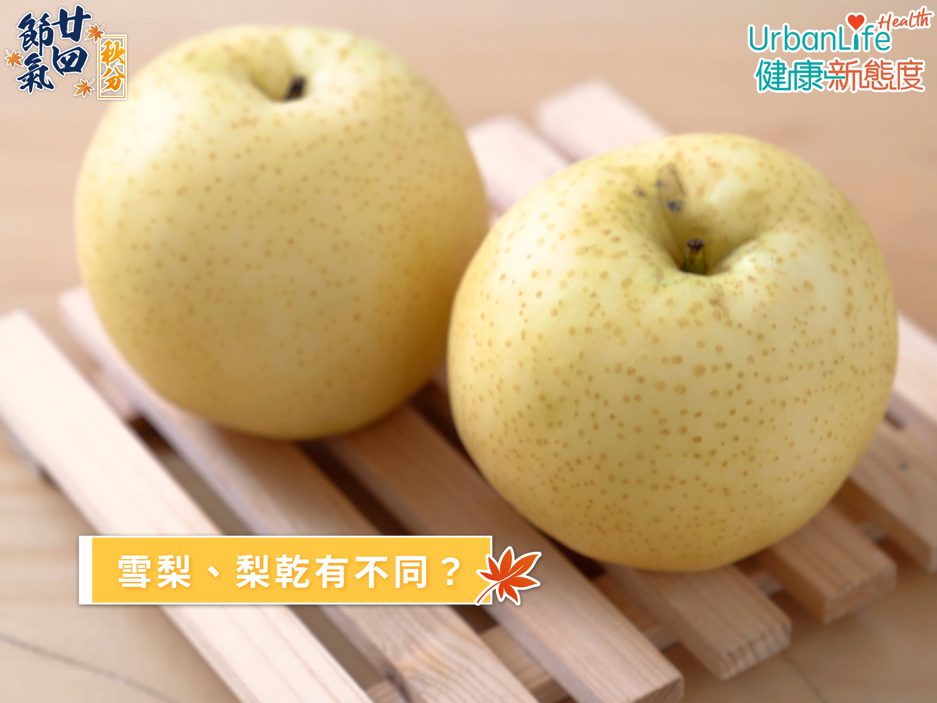 雪梨甘涼,能潤肺清胃、止煩渴、養陰。