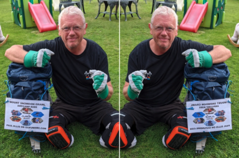 雙腿截肢、專業登山家Paul Ellis近日僅用雙手，用了足足13小時成功登上威爾士的最高峰、海拔1000多米的「斯諾登山」（Snowdon）。原來他此行是為身障兒童籌款。