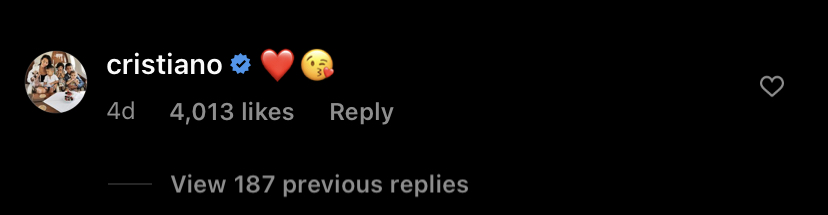 C朗亦親身到早前吉吉拍攝的一段短片貼文中留言!