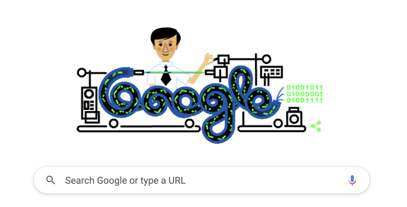 今日(4日)是已故「光纖之父」高錕88歲冥壽,Google推出動畫Doodle,表揚高錕一生的貢獻。