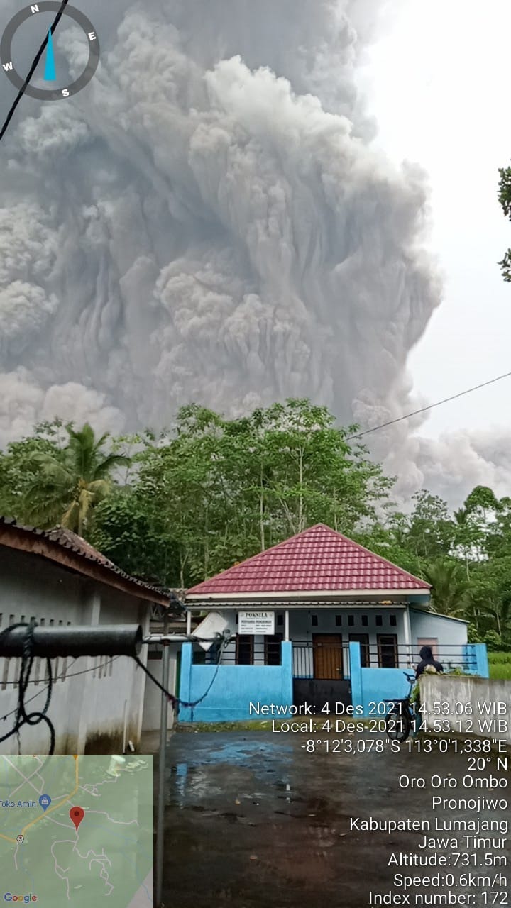 塞梅魯火山噴發已造成至少14人死亡,56人受傷。