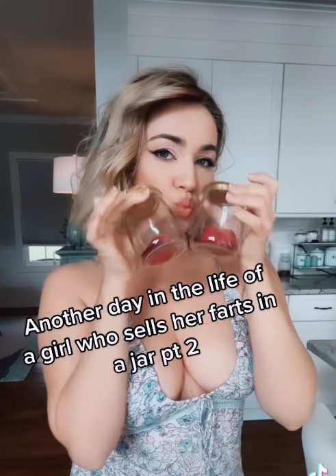 曾參與美國真人騷節目《到美國結婚去》（90 Day Fiance）的女星Stephanie Matt自製「樽裝屁」出售。