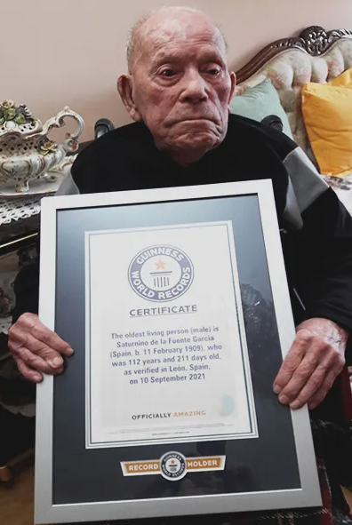 一路好走!世界上最年長男子、來自西班牙的加西亞在其113歲生日前數周、周二(18日)在家中逝世。