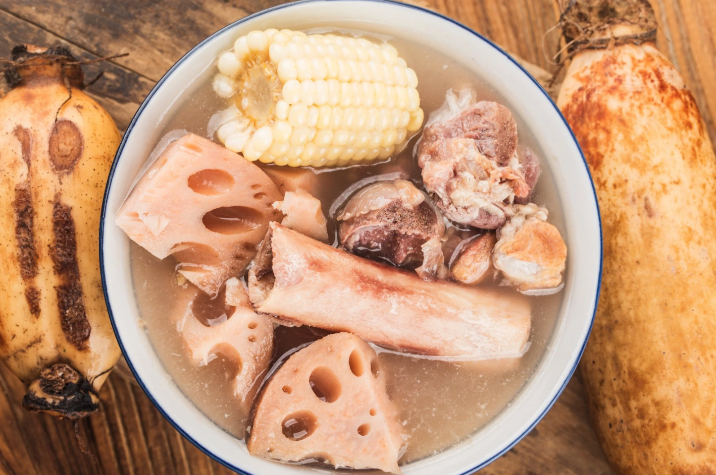 蓮藕章魚粟米湯有助健脾祛濕、通便止瀉、健脾開胃。