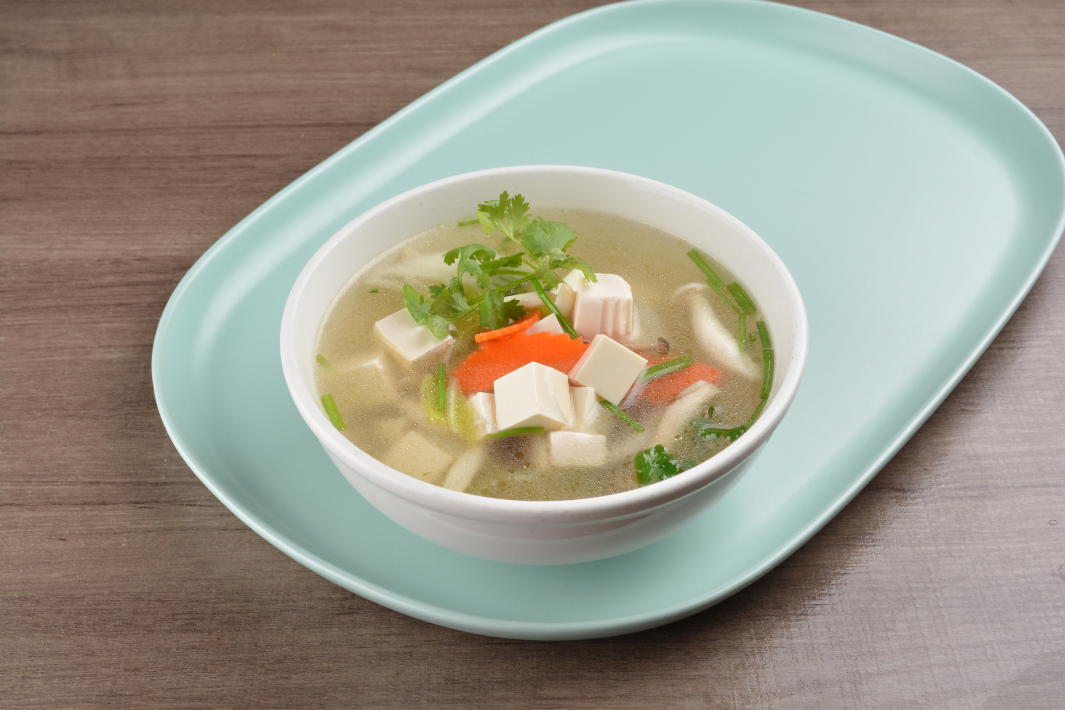 豆腐雜菜湯清爽而不膩。