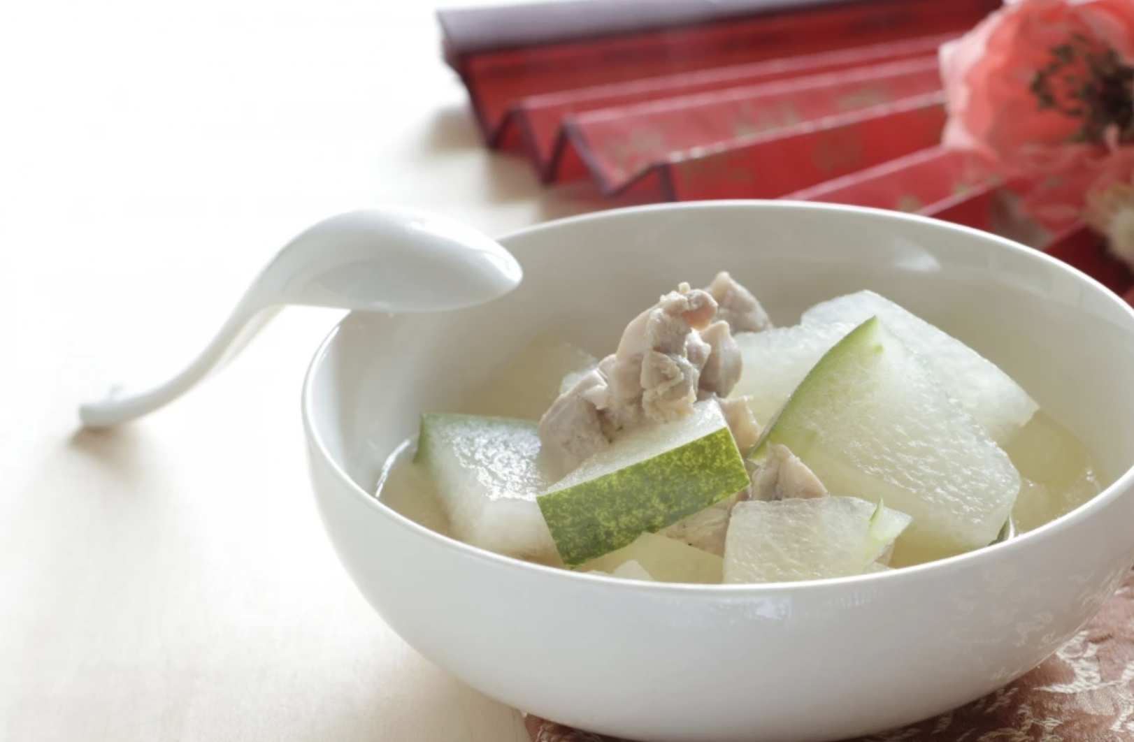 冬瓜粒湯消暑一流。