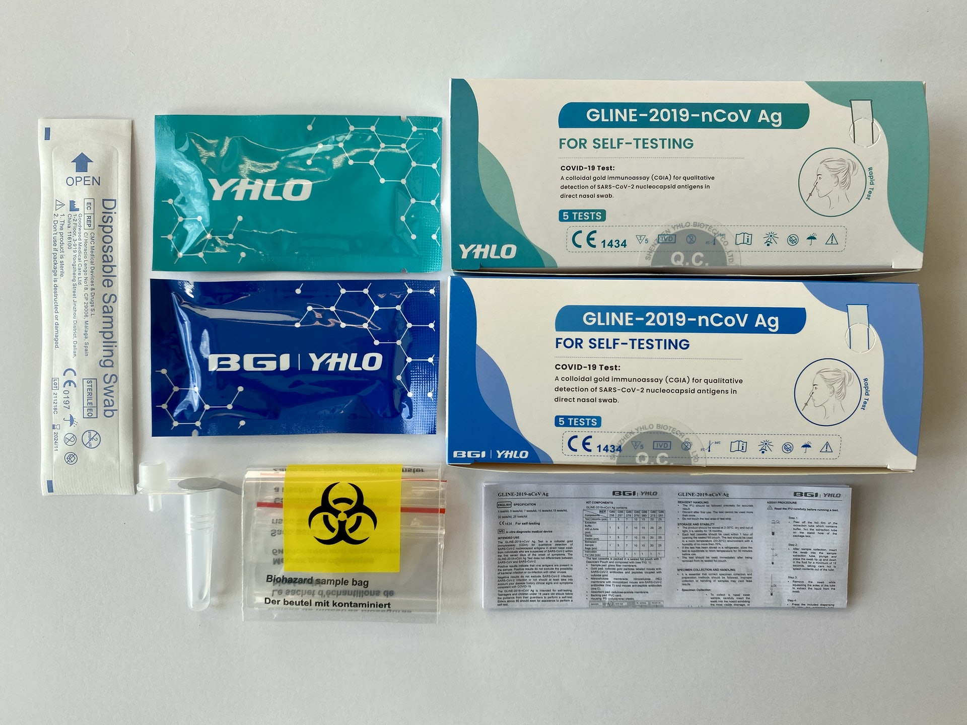 生物科技協會推介9款快測包,其中4款屬政府免費派發。圖為BGI-YHLO。