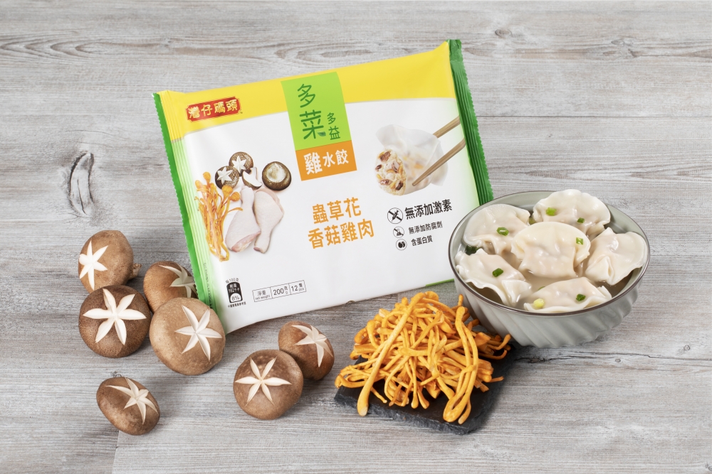 蟲草花香菇雞肉水餃