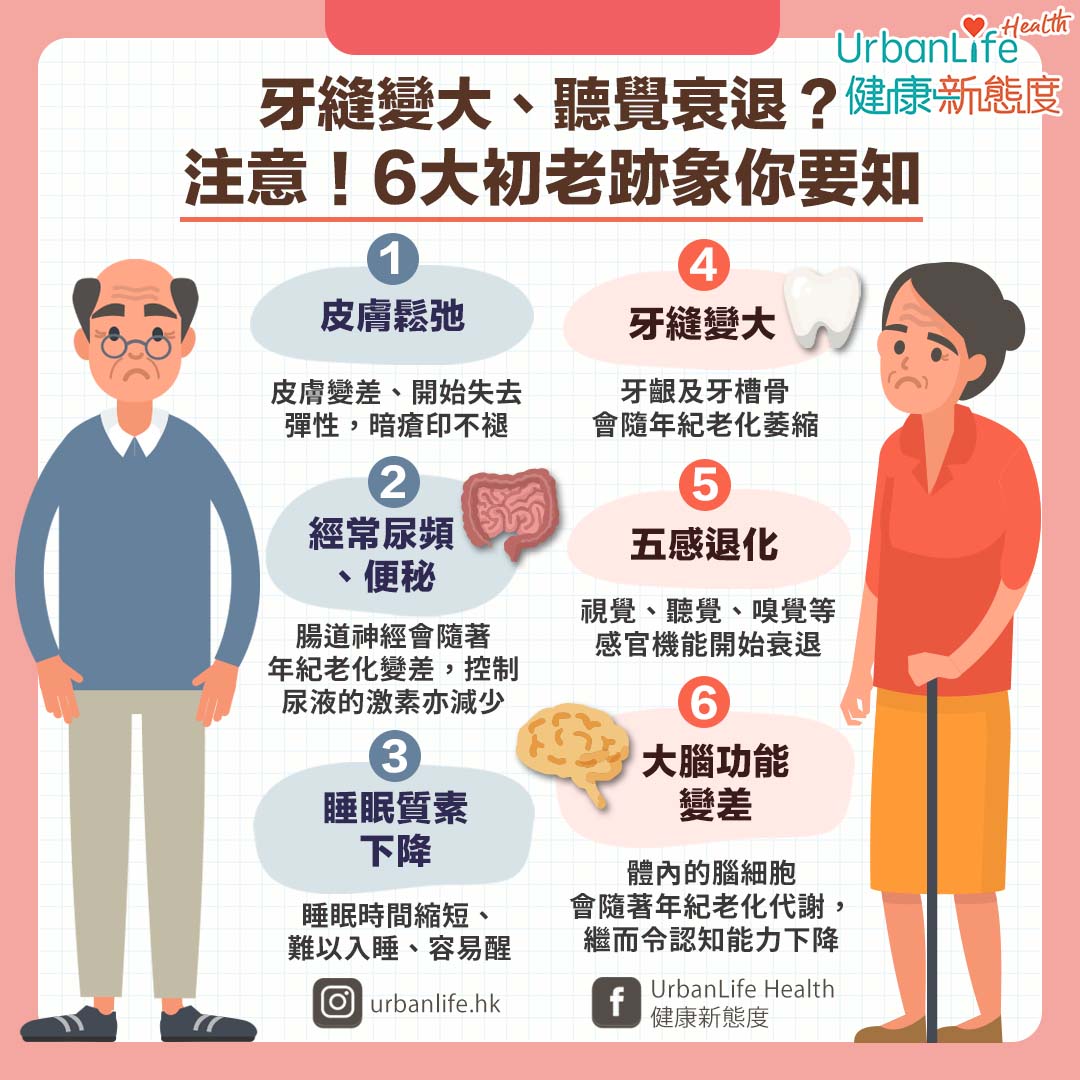 當踏入30歲後，老化的症狀就會愈來愈明顯。