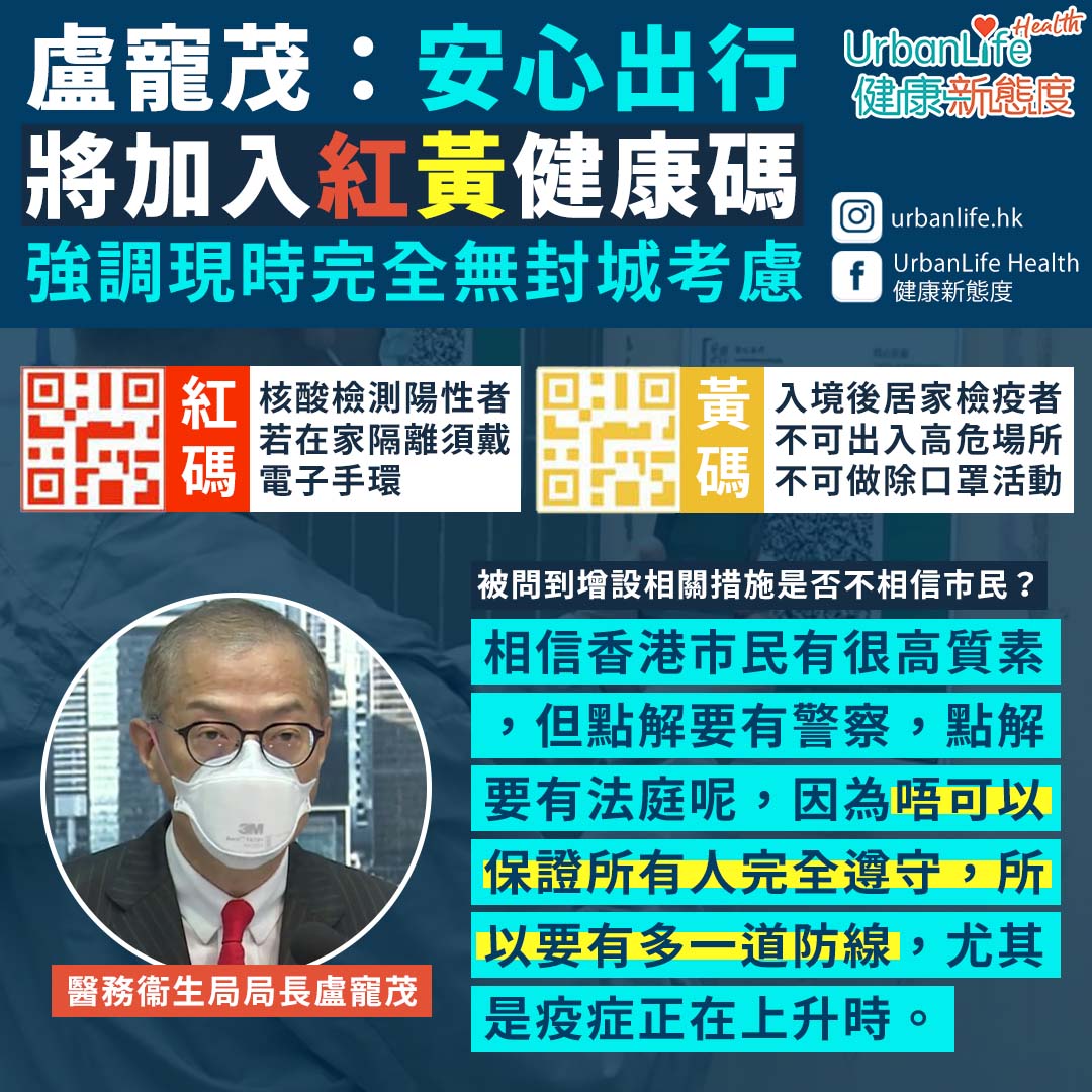安心出行推出實名制,並引入紅碼、黃碼。