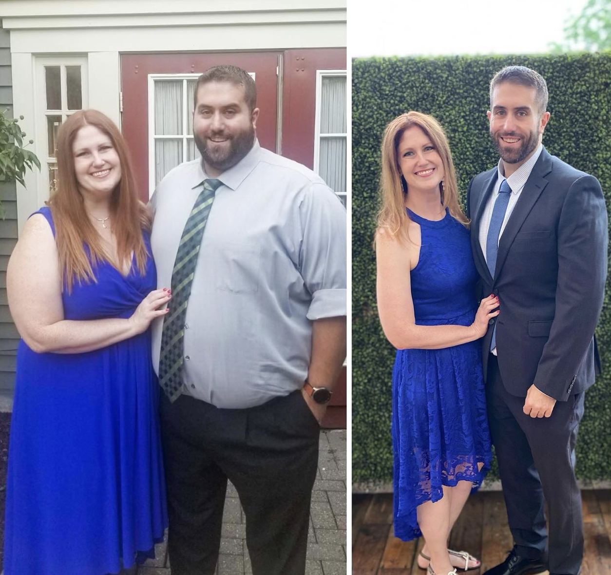 美國一對情侶一起努力減肥，最終成功減去332磅！