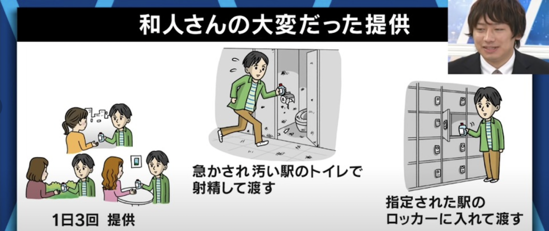 和人在節目分享自己曾遇過的尷尬經歷。