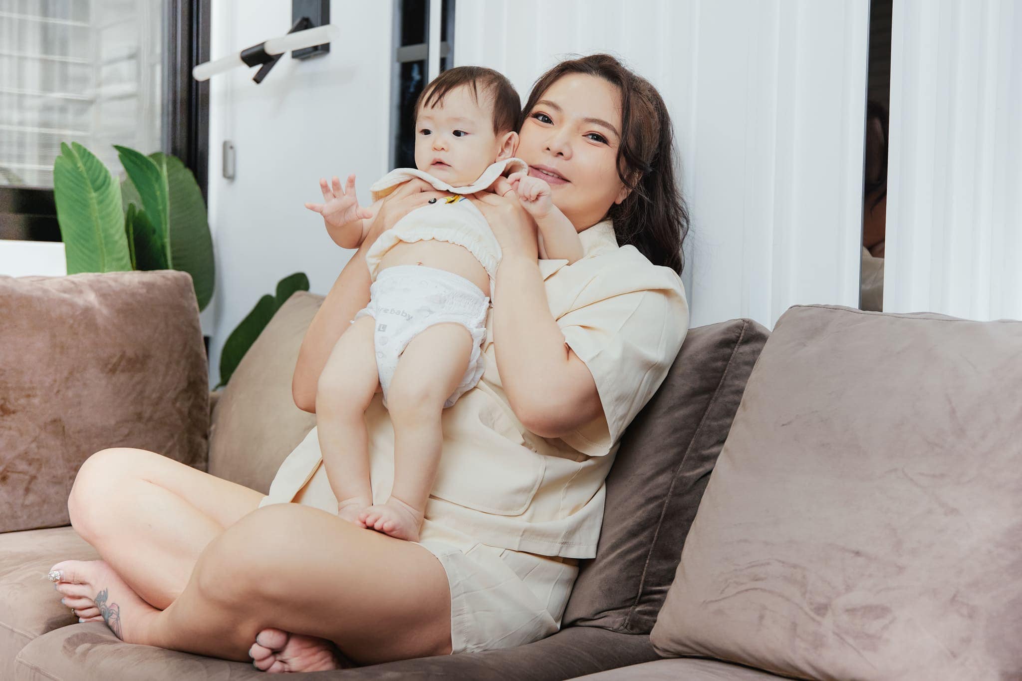 台灣藝人小甜甜自去年生產後一直沒辦法恢復身材。