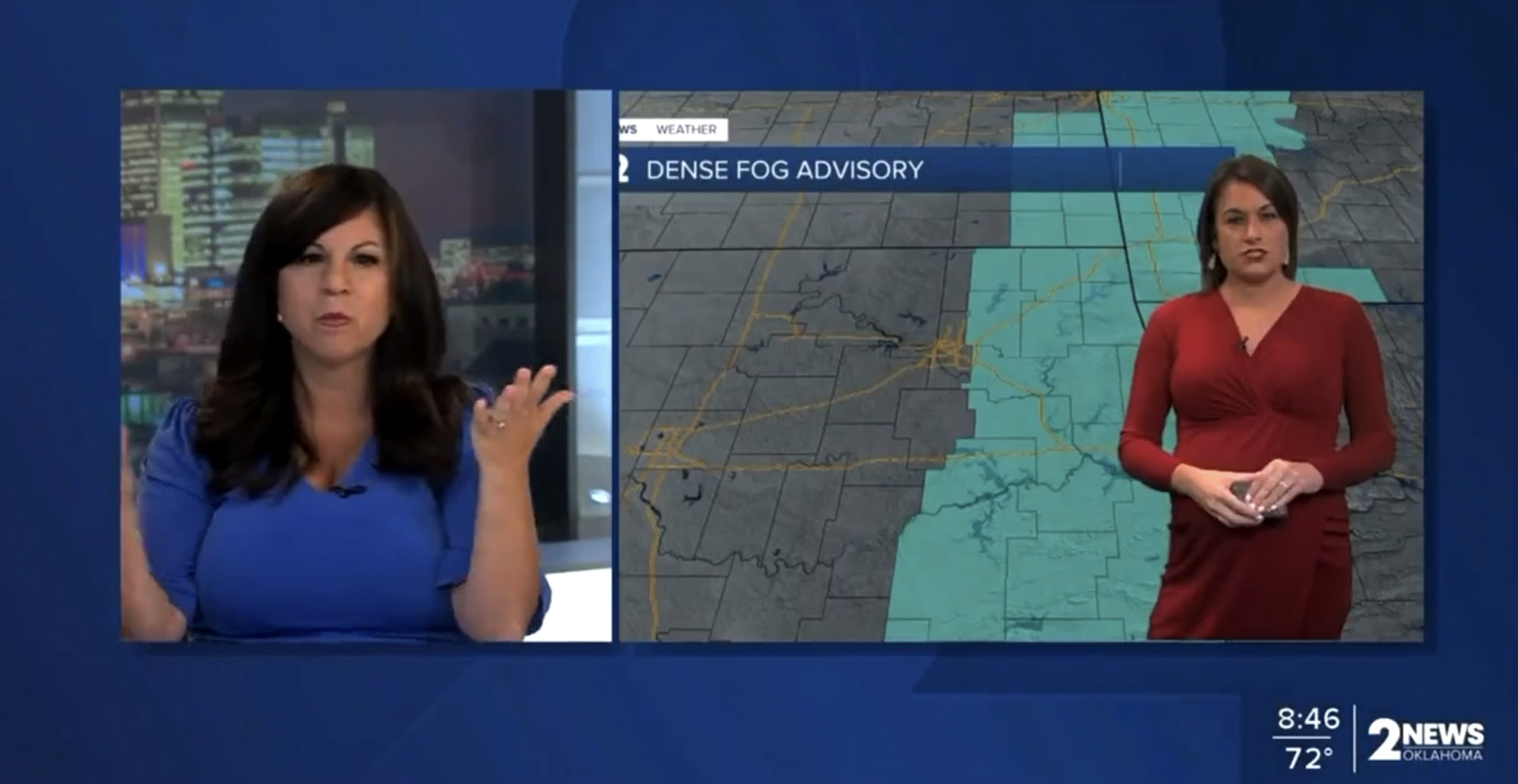 朱莉清向觀眾道歉後,將畫面交給氣象主播安妮布朗(Annie Brown)。