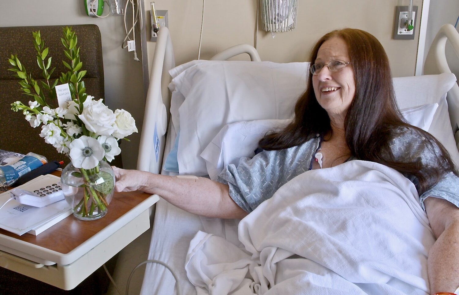 花束對病患來說意義重大。