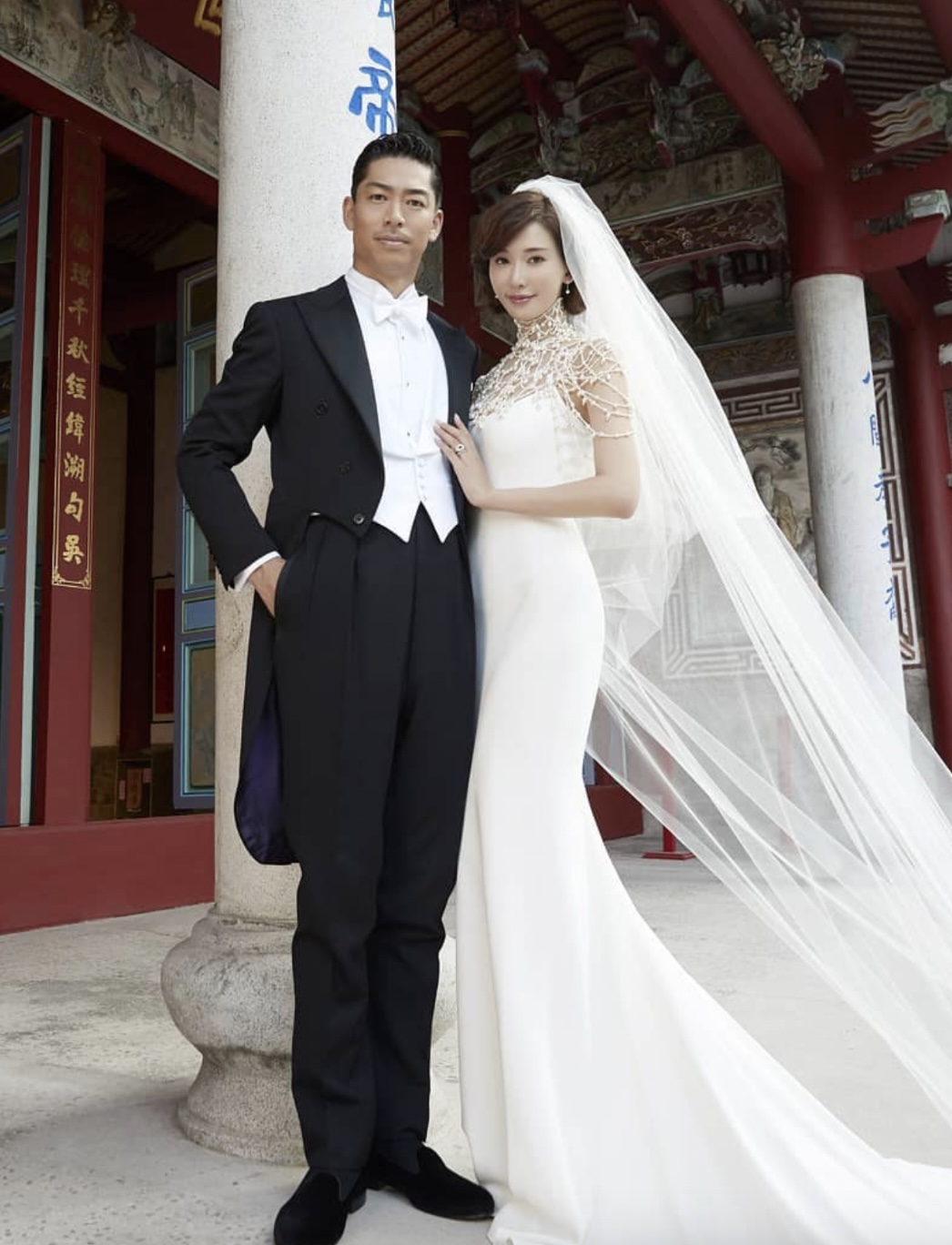 「台灣第一名模」林志玲與日本天團「放浪兄弟」成員Akira婚後幸福美滿。