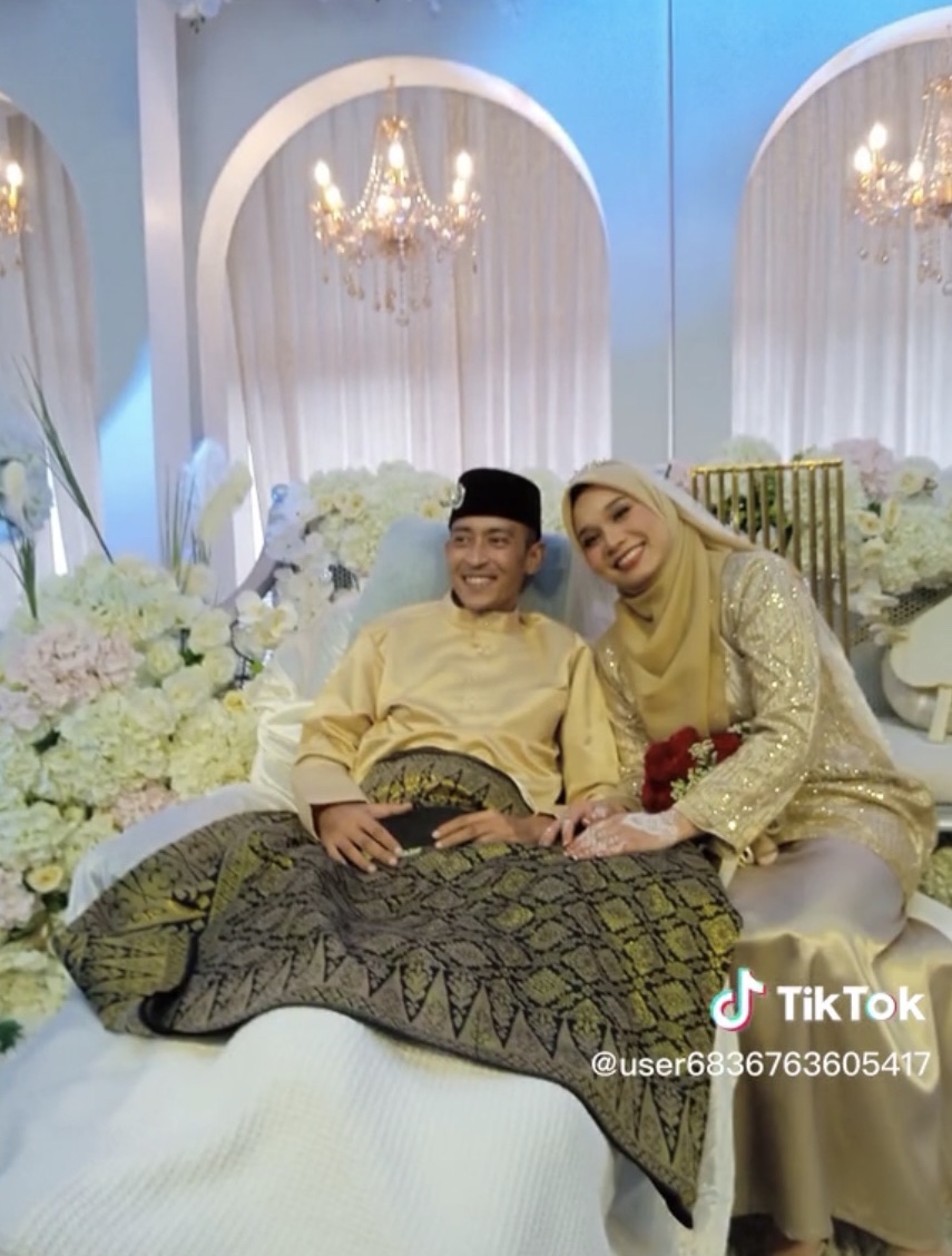 馬來西亞一名女子無懼未婚夫患罕見癌症末期,不離不棄毅然下嫁對方。