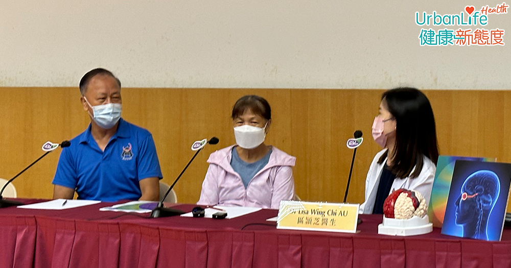 72歲的陳太(中)自2019年起出現焦慮、聽力下降、言語重複等症狀,利用「眼底相」分析發現,患上輕度阿茲海默症。