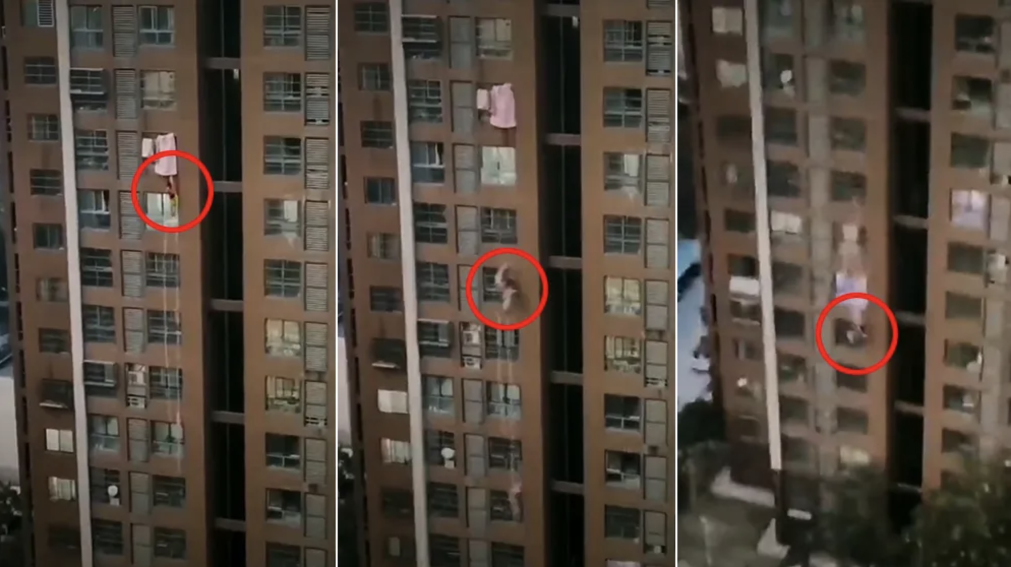 內地鄭州有一名男子因受不了封控，疑試想出去採購物資。