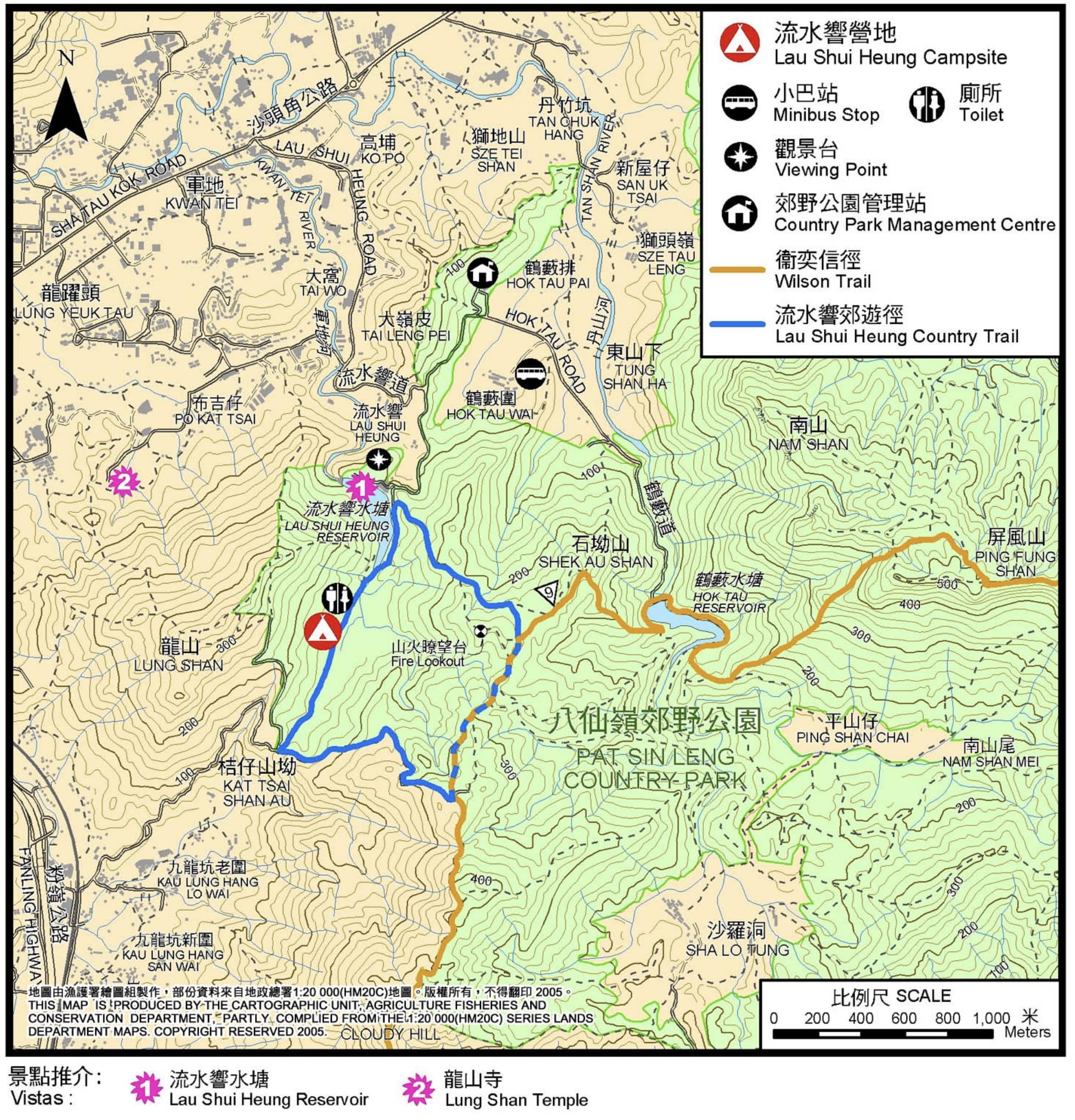 流水響水塘湖面平靜如鏡面，倒映出落羽松紅葉及白千層的樹林，被喻為港版輕井澤，到流水響露營的話不妨到水塘感受一下山水一色。